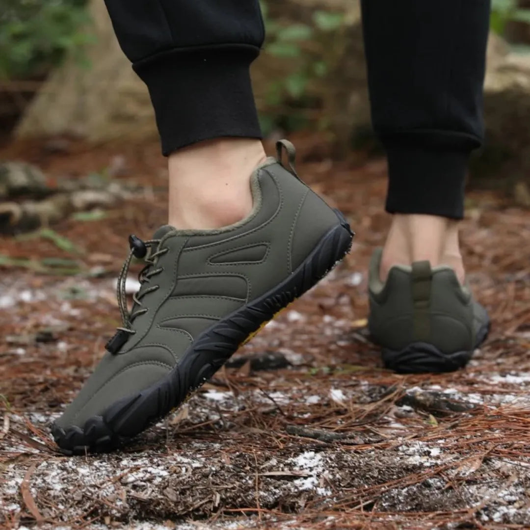 Waterproof Zero Drop Barefoot Running Shoes | Cozy Wide Toe Box Trail Runners