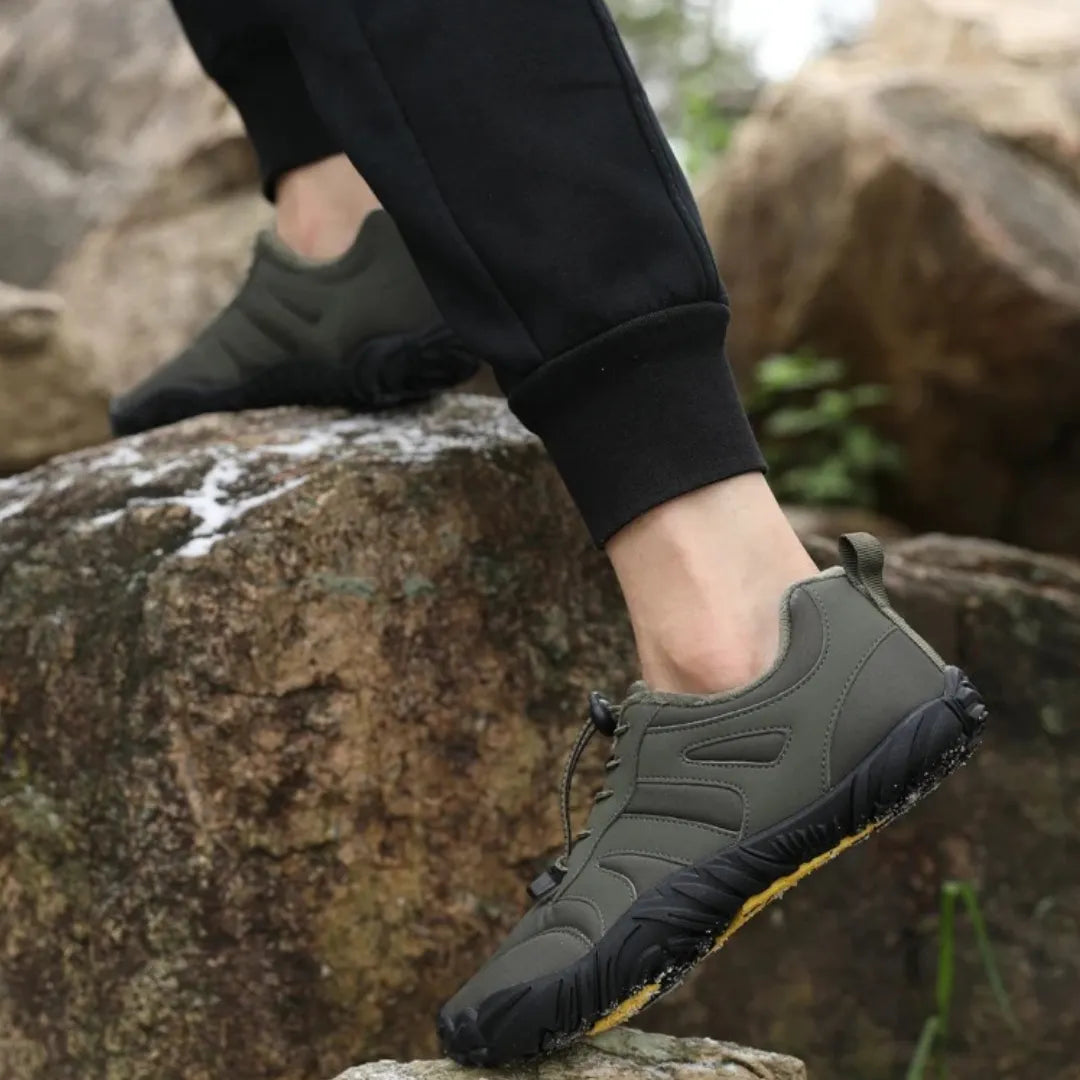 Waterproof Zero Drop Barefoot Running Shoes | Cozy Wide Toe Box Trail Runners