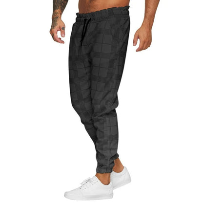 Stylish Men's Plaid Joggers Modern | Comfortable Drawstring Casual Pants