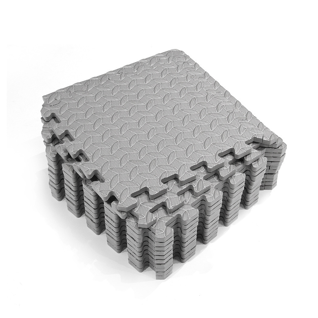 12 Piece Durable Fitness Floor Mat Set | High-Density Protective Gym Padding
