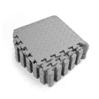 12 Piece Durable Fitness Floor Mat Set | High-Density Protective Gym Padding