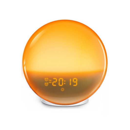 Natural Sunrise Wake Up Light Alarm Radio | Stylish Bedside Clock with Sounds