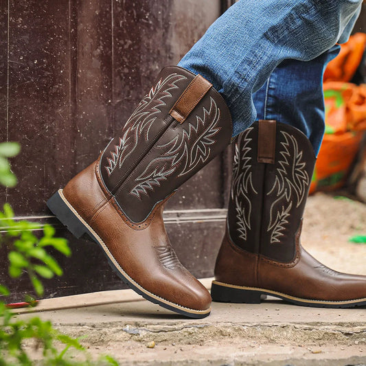 Premium Rodeo Boots | Detailed Stitchwork & Full-Grain Leather